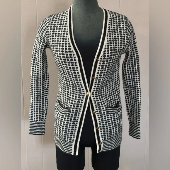 J. Crew • 100% Merino Wool Gold Button Cardigan Sweater - Picture 2 of 11